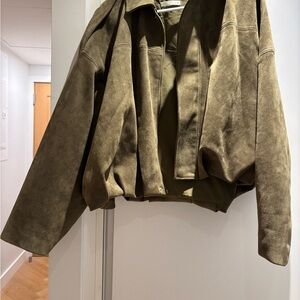 Zara Khaki Bomber Jacket for Women